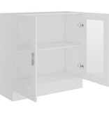 VidaXL Vitrinekast 82,5x30,5x80 cm bewerkt hout wit