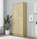 VidaXL Boekenkast 82,5x30,5x185,5 cm bewerkt hout sonoma eikenkleur