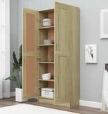 VidaXL Boekenkast 82,5x30,5x185,5 cm bewerkt hout sonoma eikenkleur