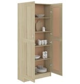 VidaXL Boekenkast 82,5x30,5x185,5 cm bewerkt hout sonoma eikenkleur