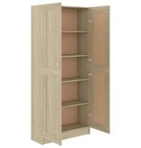 VidaXL Boekenkast 82,5x30,5x185,5 cm bewerkt hout sonoma eikenkleur