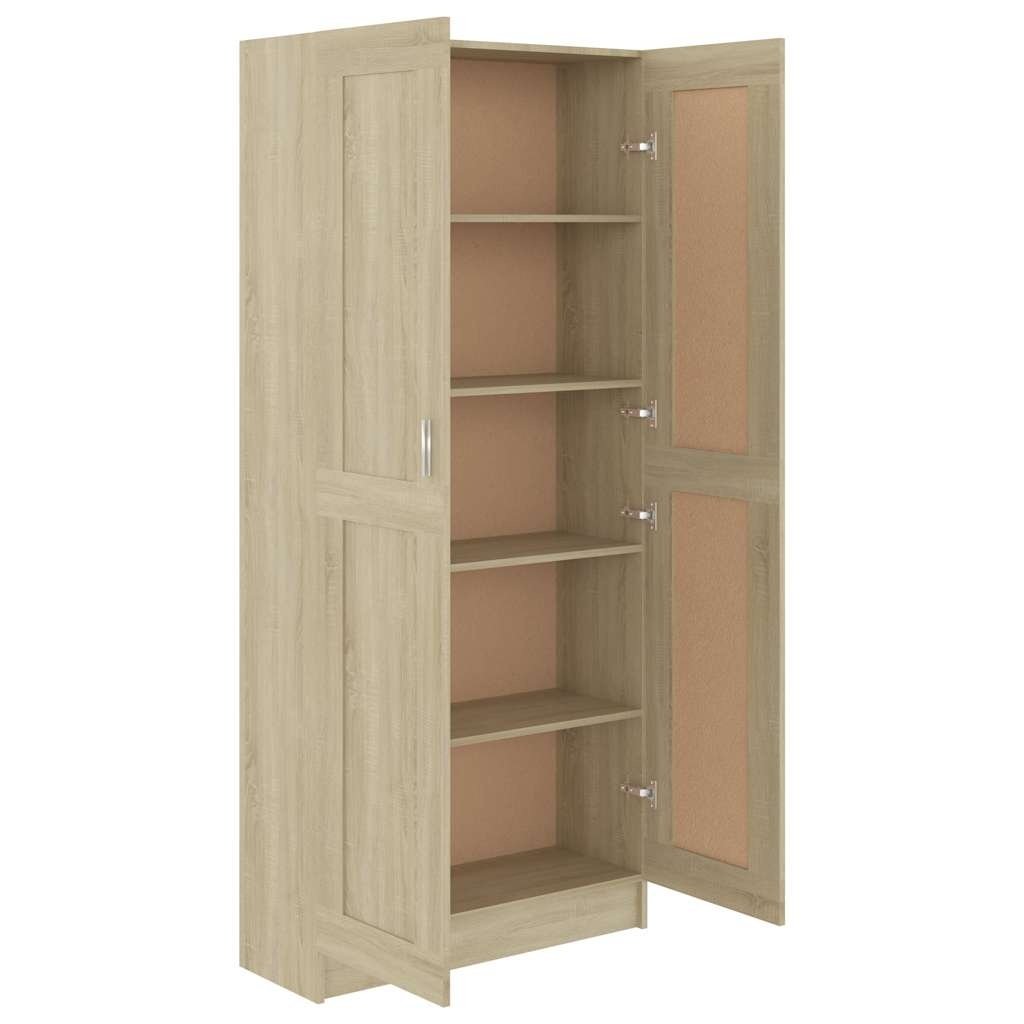 VidaXL Boekenkast 82,5x30,5x185,5 cm bewerkt hout sonoma eikenkleur