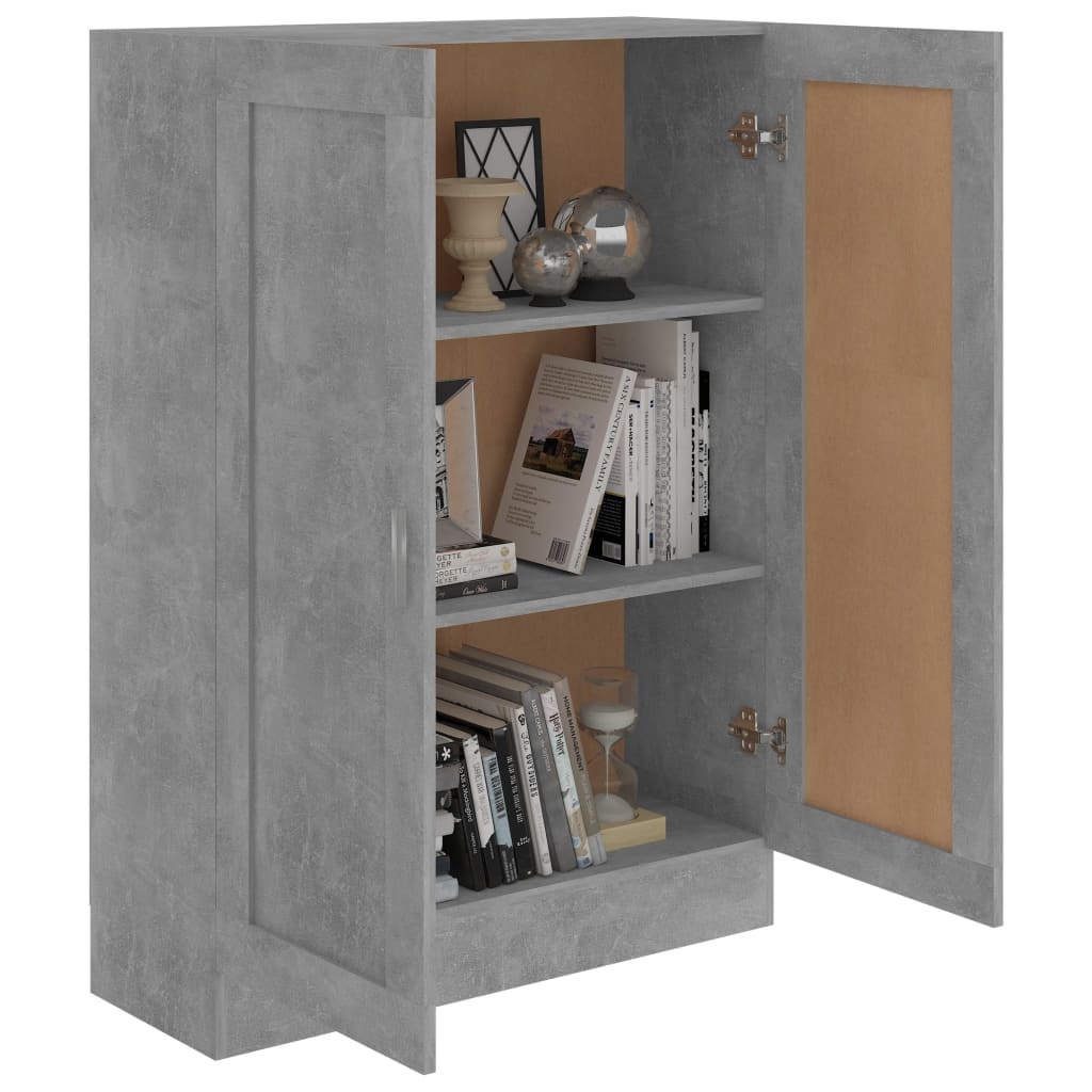 VidaXL Boekenkast 82,5x30,5x115 cm spaanplaat betongrijs