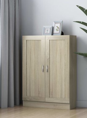 VidaXL Boekenkast 82,5x30,5x115 cm spaanplaat sonoma eikenkleurig