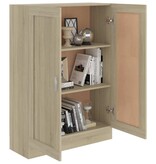 VidaXL Boekenkast 82,5x30,5x115 cm spaanplaat sonoma eikenkleurig