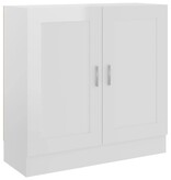VidaXL Boekenkast 82,5x30,5x80 cm bewerkt hout hoogglans wit