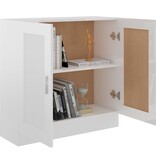 VidaXL Boekenkast 82,5x30,5x80 cm bewerkt hout hoogglans wit
