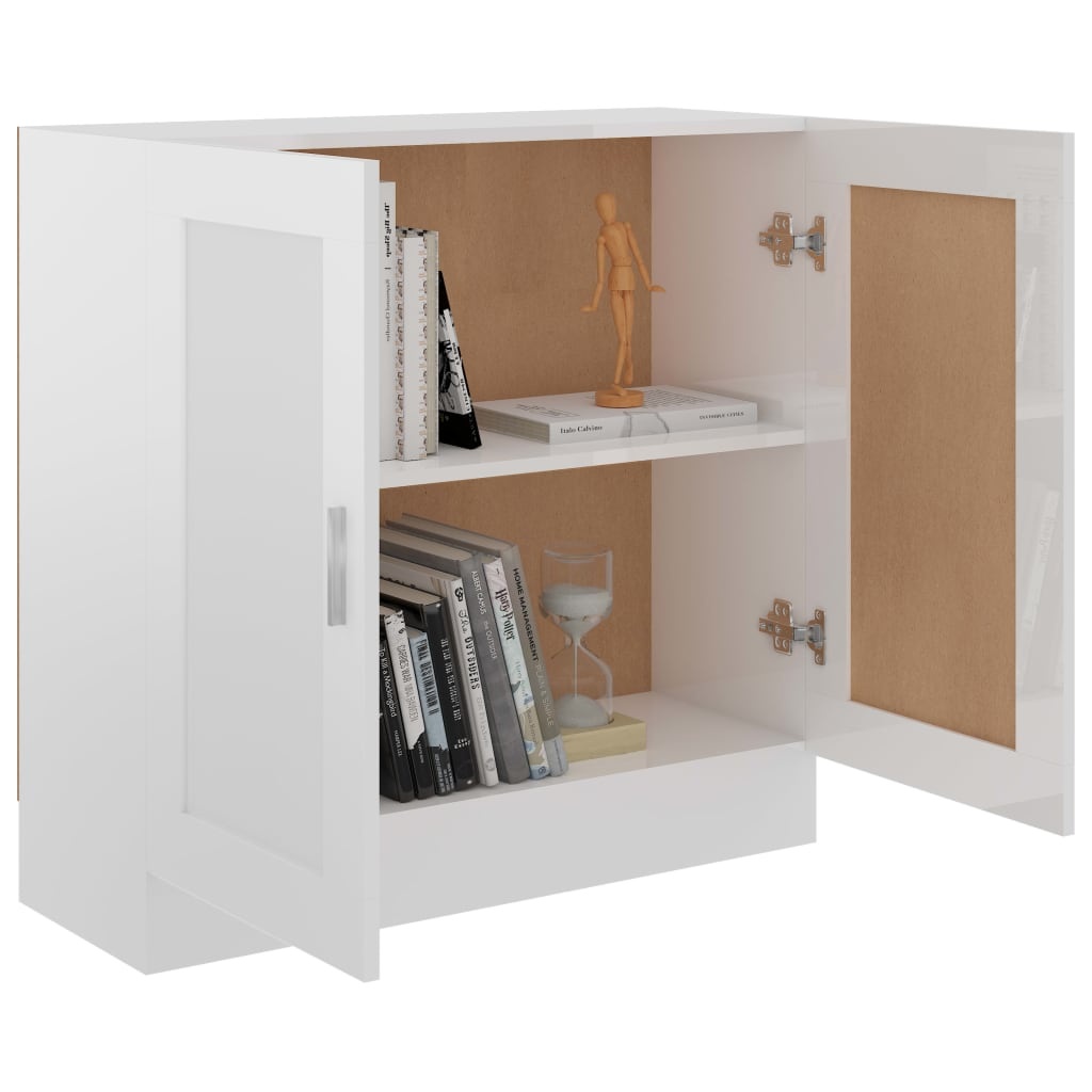 VidaXL Boekenkast 82,5x30,5x80 cm bewerkt hout hoogglans wit