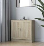 VidaXL Boekenkast 82,5x30,5x80 cm bewerkt hout sonoma eikenkleurig