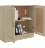 VidaXL Boekenkast 82,5x30,5x80 cm bewerkt hout sonoma eikenkleurig