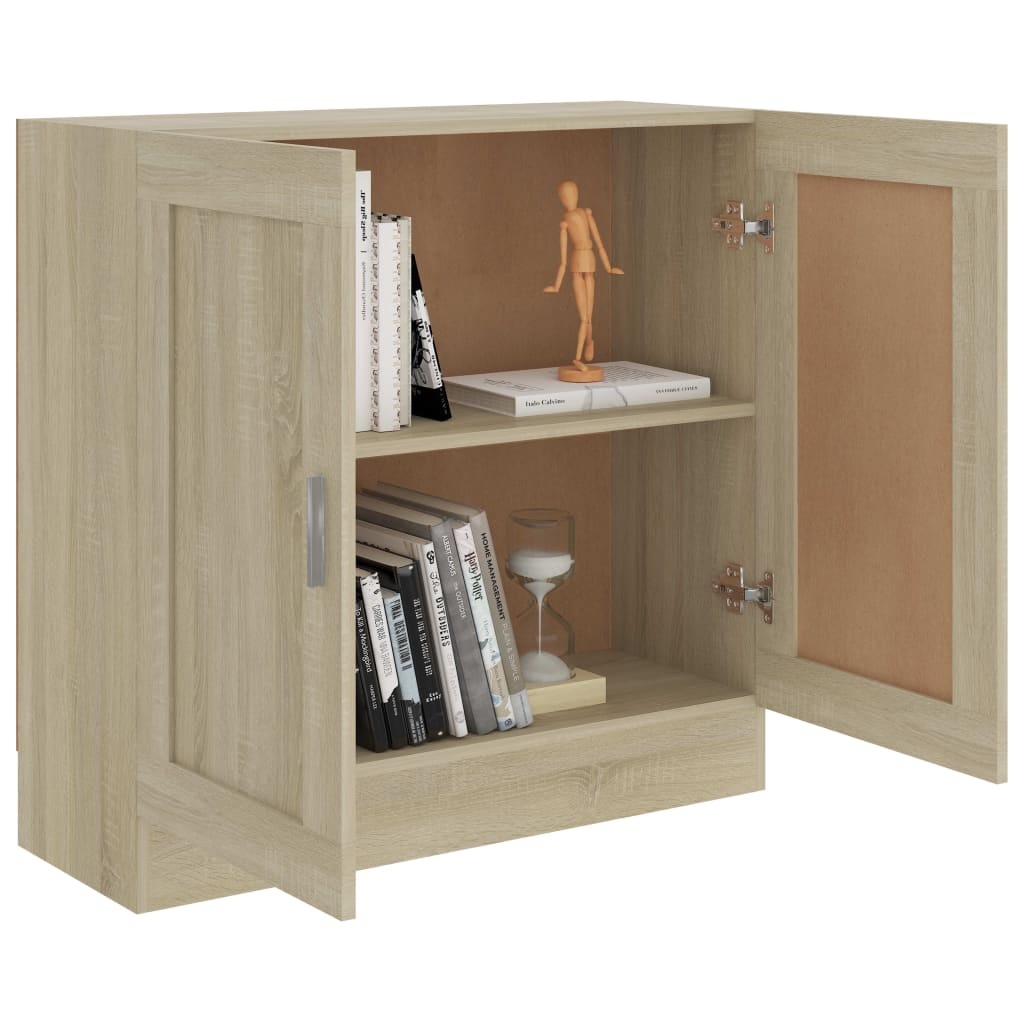 VidaXL Boekenkast 82,5x30,5x80 cm bewerkt hout sonoma eikenkleurig