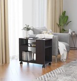 VidaXL Bijzettafel 70x35x55 cm bewerkt hout hoogglans grijs