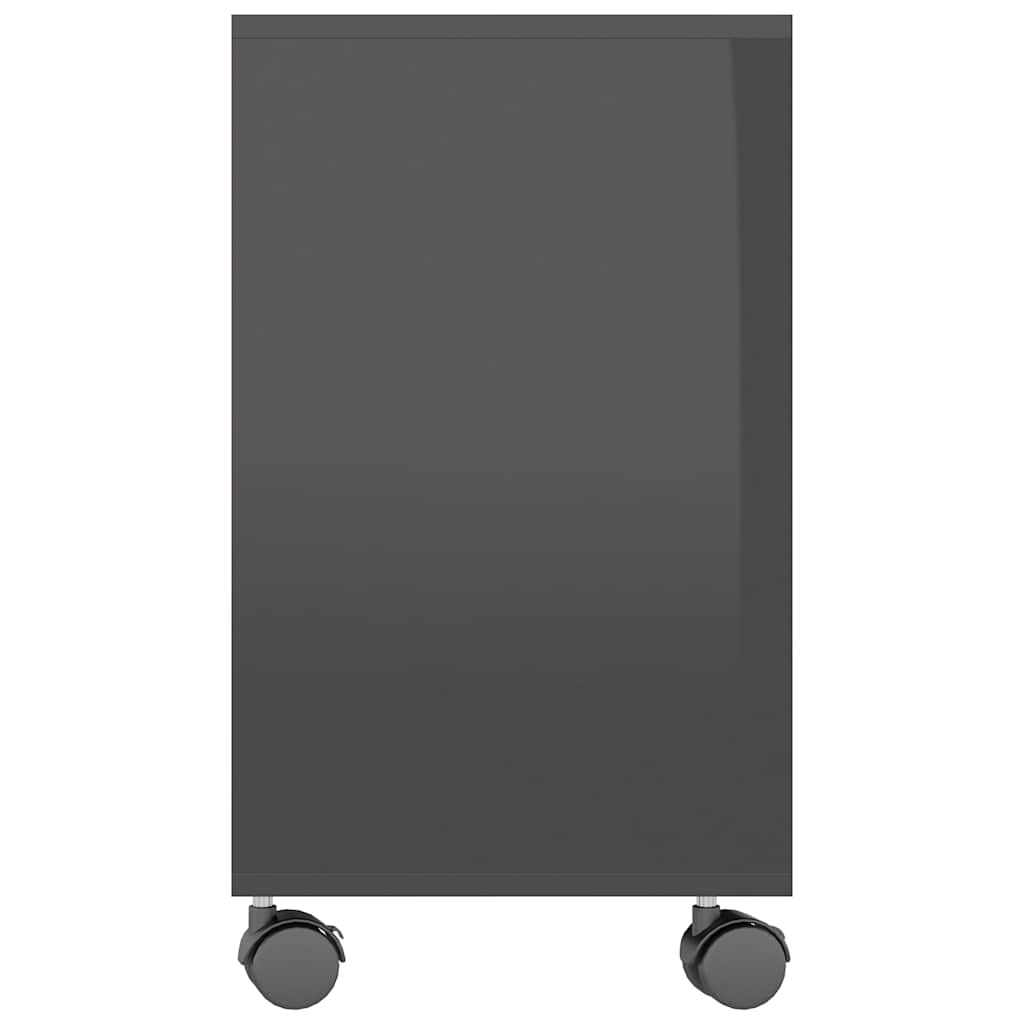 VidaXL Bijzettafel 70x35x55 cm bewerkt hout hoogglans grijs