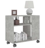 VidaXL Bijzettafel 70x35x55 cm bewerkt hout betongrijs