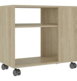 VidaXL Bijzettafel 70x35x55 cm bewerkt hout sonoma eikenkleurig