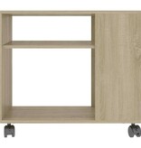 VidaXL Bijzettafel 70x35x55 cm bewerkt hout sonoma eikenkleurig
