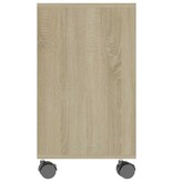 VidaXL Bijzettafel 70x35x55 cm bewerkt hout sonoma eikenkleurig
