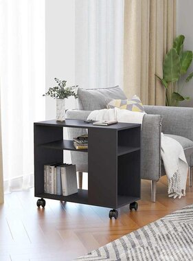 VidaXL Bijzettafel 70x35x55 cm bewerkt hout grijs