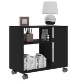 VidaXL Bijzettafel 70x35x55 cm bewerkt hout zwart