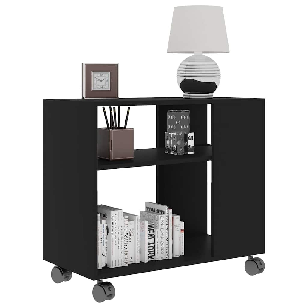 VidaXL Bijzettafel 70x35x55 cm bewerkt hout zwart