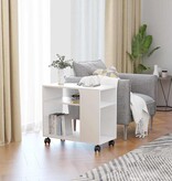 VidaXL Bijzettafel 70x35x55 cm bewerkt hout wit