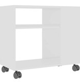 VidaXL Bijzettafel 70x35x55 cm bewerkt hout wit