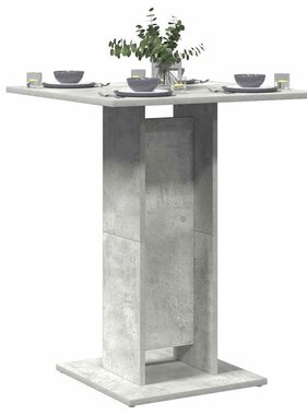 VidaXL Bistrotafel 60x60x75 cm bewerkt hout betongrijs