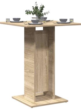 VidaXL Bistrotafel 60x60x75 cm bewerkt hout sonoma eikenkleurig