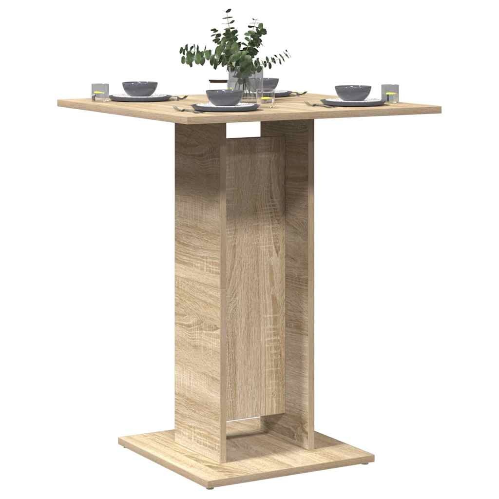 VidaXL Bistrotafel 60x60x75 cm bewerkt hout sonoma eikenkleurig
