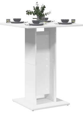 VidaXL Bistrotafel 60x60x75 cm bewerkt hout wit