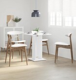 VidaXL Bistrotafel 60x60x75 cm bewerkt hout wit