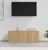 VidaXL Tv-meubel 80x34x30 cm bewerkt hout sonoma eikenkleurig