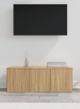 VidaXL Tv-meubel 80x34x30 cm bewerkt hout sonoma eikenkleurig