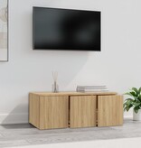 VidaXL Tv-meubel 80x34x30 cm bewerkt hout sonoma eikenkleurig