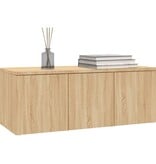 VidaXL Tv-meubel 80x34x30 cm bewerkt hout sonoma eikenkleurig