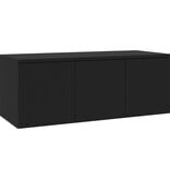 VidaXL Tv-meubel 80x34x30 cm bewerkt hout zwart