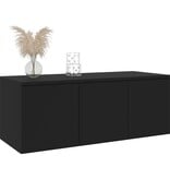 VidaXL Tv-meubel 80x34x30 cm bewerkt hout zwart