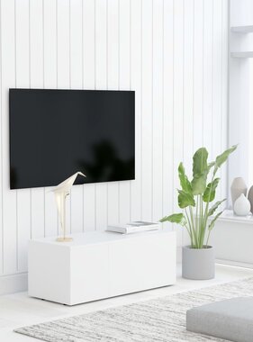 VidaXL Tv-meubel 80x34x30 cm spaanplaat wit