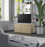 VidaXL Tv-meubel 80x34x36 cm bewerkt hout sonoma eikenkleurig