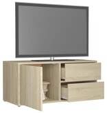 VidaXL Tv-meubel 80x34x36 cm bewerkt hout sonoma eikenkleurig