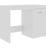 VidaXL Bureau 100x50x76 cm bewerkt hout hoogglans wit