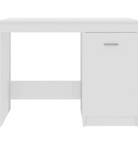 VidaXL Bureau 100x50x76 cm bewerkt hout hoogglans wit