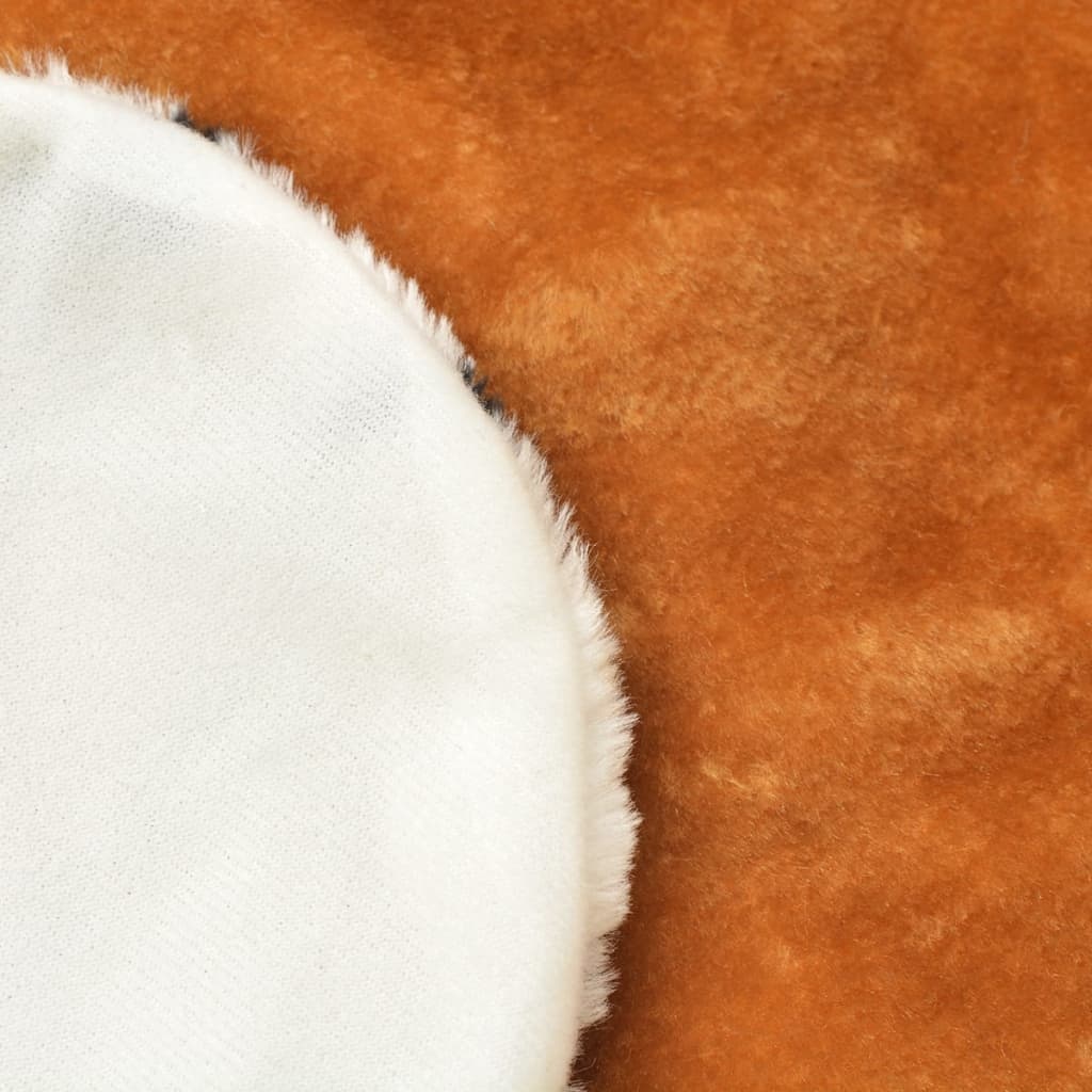 VidaXL Leeuwenvloerkleed pluche 205 cm bruin