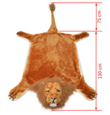 VidaXL Leeuwenvloerkleed pluche 205 cm bruin