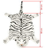 VidaXL Tijgervloerkleed pluche 144 cm wit