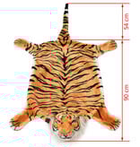 VidaXL Tijgervloerkleed pluche 144 cm bruin