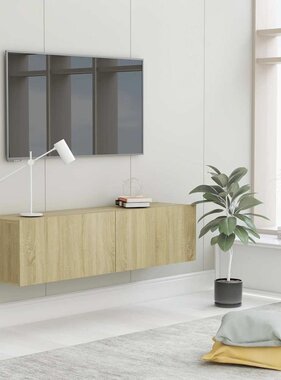 VidaXL Tv-meubel 120x30x30 cm bewerkt hout sonoma eikenkleurig