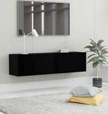 VidaXL Tv-meubel 120x30x30 cm bewerkt hout zwart