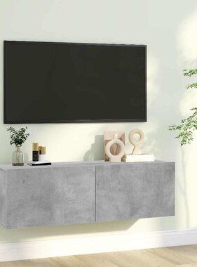 VidaXL Tv-meubel 100x30x30 cm bewerkt hout betongrijs