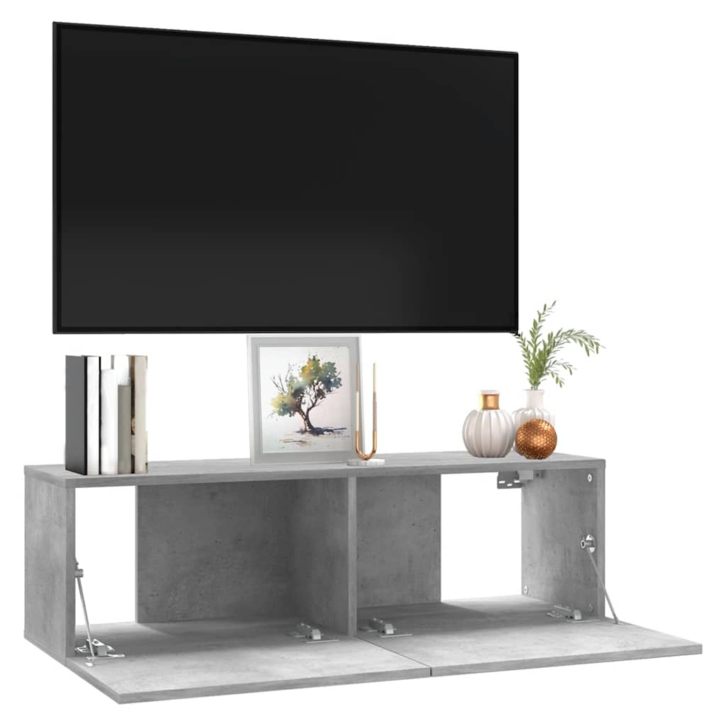 VidaXL Tv-meubel 100x30x30 cm bewerkt hout betongrijs